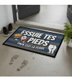 Paillasson Humour "Essuie tes pieds ou c'est la fessée" – 35x50 cm