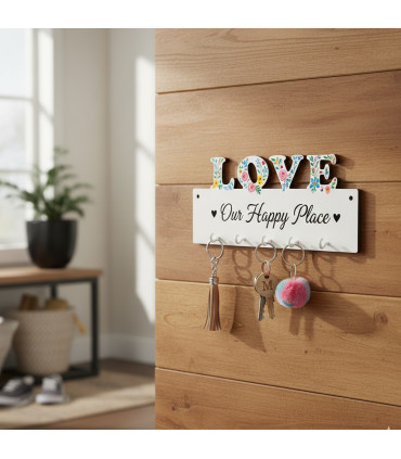 porte cle mural love personnalise