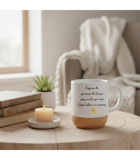 Mug socle liège humoristique - "Espèce de pomme de terre pas cuite"