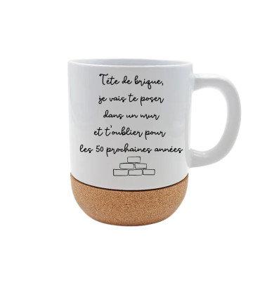 mug rigolo tete de brique personnalisable