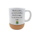 Mug socle liège humour - "Grand Cornichon" personnalisable