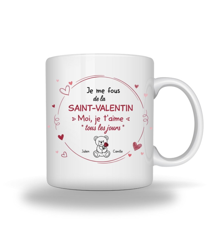 Mug Message "L'Amour tous les jours" – Personnalisable avec Prénoms