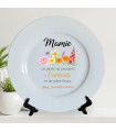 Assiette Décorative Personnalisée "Le Jardin de Mamie"