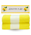 Drap de bain Jaune Soleil à personnaliser (70x140 cm)