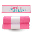Drap de bain Rose Vif Vitaminé à personnaliser (70x140 cm)