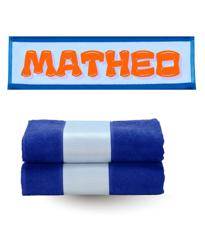 Drap de bain Bleu Marine Classique à personnaliser (70x140 cm)