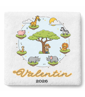 drap de bain personnalise theme animaux
