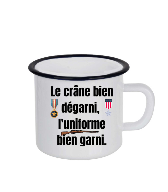 Mug Émaillé "Le Crâne bien dégarni" – Spécial Reconstitution WW2