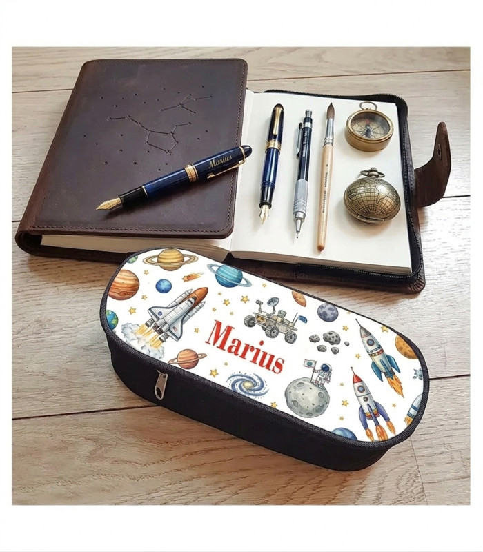 Trousse à Crayons Personnalisée Photo ou Personnage (Noire)