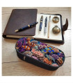 Trousse Noire à Crayons/Maquillage Personnalisée Photo & Texte (23 cms)