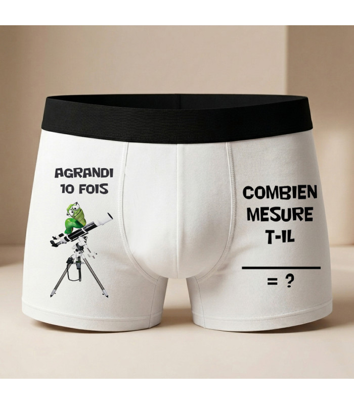 Boxer Homme Humour "Comparaison de Taille"