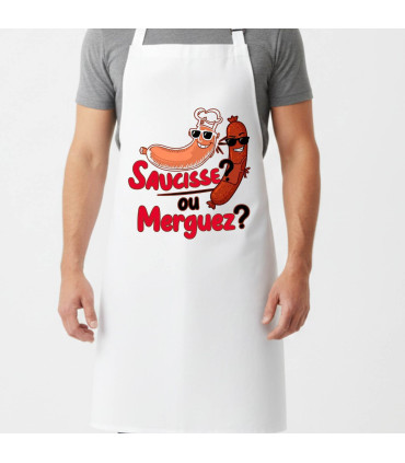 tablier humour saucisse ou merguez