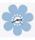 horloge murale fleur bleue