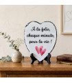 Ardoise Cœur Personnalisée – Photo et Texte – Impression Française
