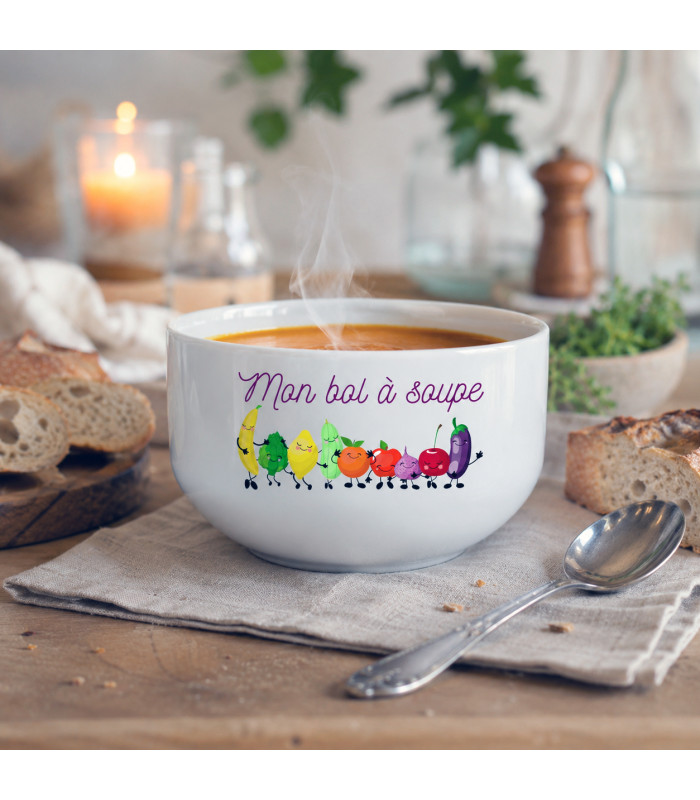 Bol à Soupe Personnalisé en Céramique - "Ma Pause Potager"