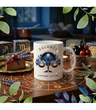 mug personnalisé signe astrologique balance