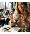 Mug personnalisé intérieur et anse Rouge – Passion et élégance pour vos pauses