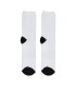chaussettes blanches personnalisées avec talon noir
