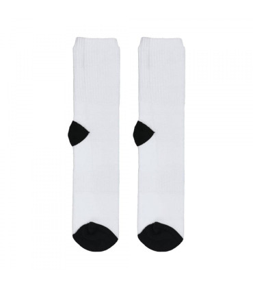 chaussettes blanches personnalisées avec talon noir