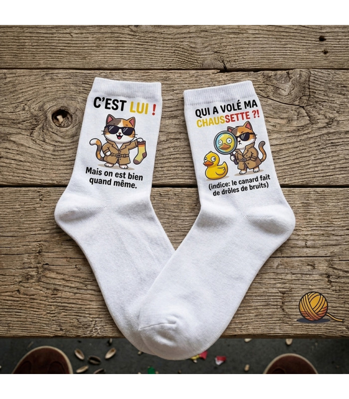 Chaussettes Personnalisées Photo et Message – Cadeau Insolite