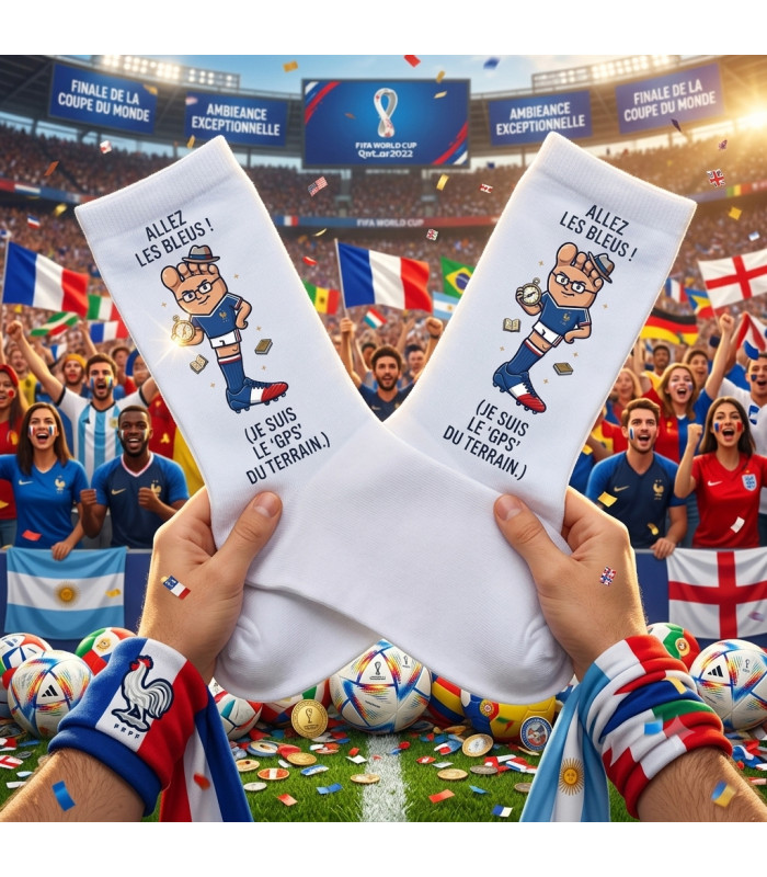 Chaussettes "Le GPS du Terrain" – Édition Spéciale Supporters