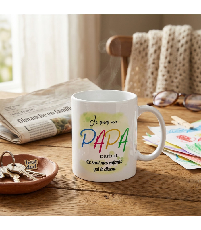 Mug personnalisé "Super Papa" – Le cadeau idéal pour un papa unique