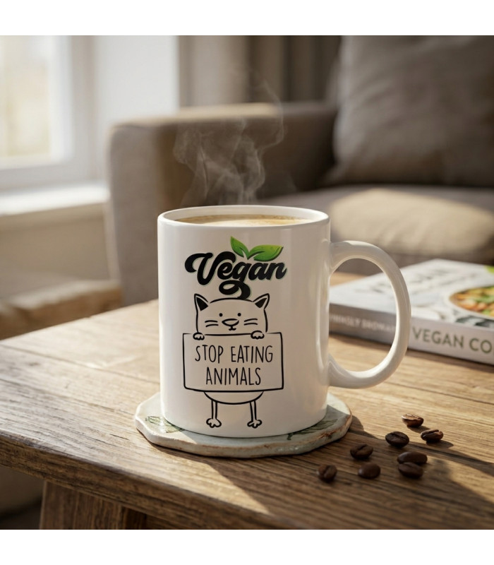 Tasse Mug Céramique Imprimée Motif Spécial Vegan