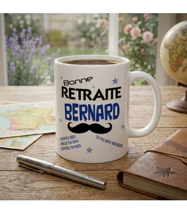 mug retraite officielle personnalisé