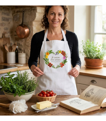 tablier de cuisine je cuisine avec amour