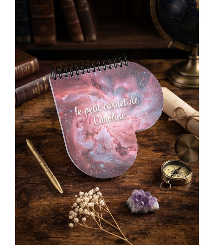Carnet en Cœur Spirale personnalisé "Le petit carnet"