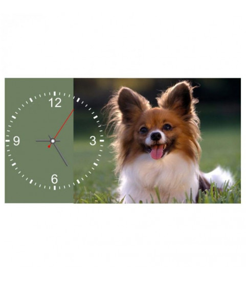 Horloge photo personnalisee au format rectangle, horloge avec photo