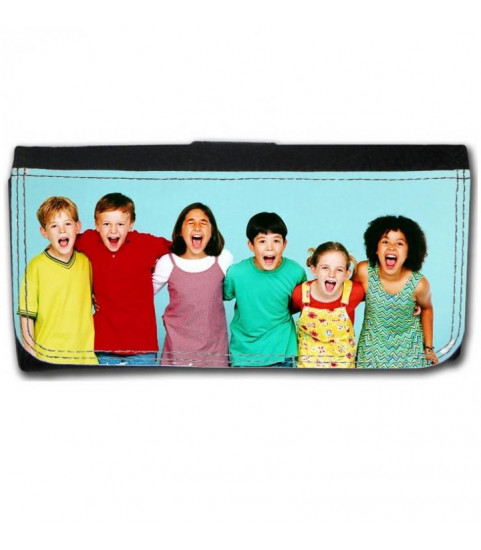 Enfants imprimés sur un portefeuille photo