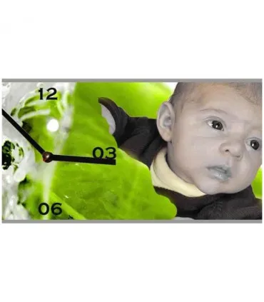 Horloge photo rectangulaire personnalisée