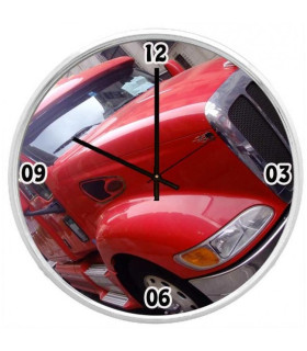 Horloge camion rouge