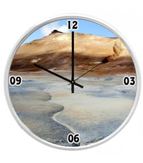 Belle horloge reprenant un superbe paysage d'islande
