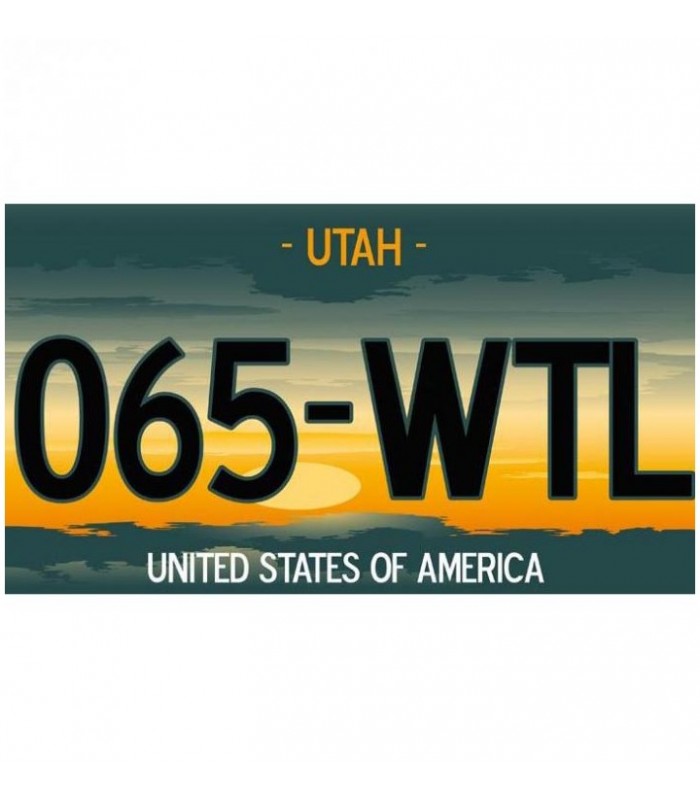Plaque USA Utah personnalisée