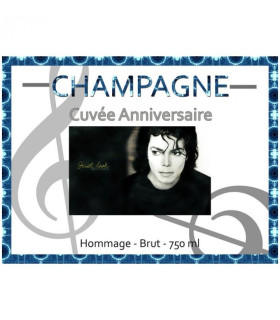 Etiquette autocollante pas cher sur bouteille champagne et vin