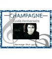 Etiquette champagne motif musique