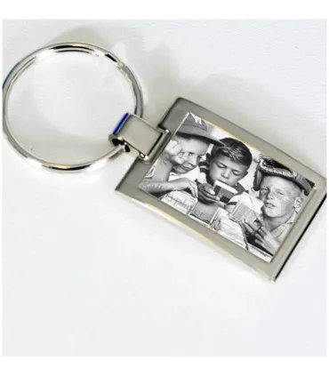 porte clé aluminium avec une photo