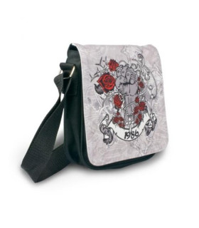 Votre photo sur un sac à main noir façon besace