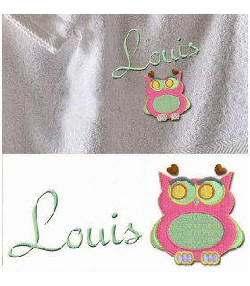  hibou, cadeau brodé