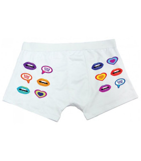 Boxer rigolo pour homme avec baiser