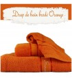 Drap bain brode orange