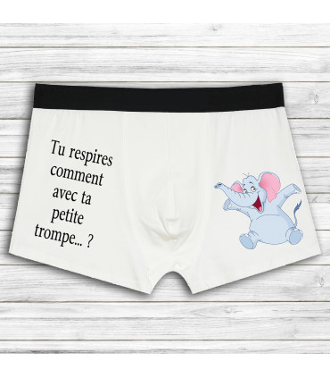 Boxer rigolo avec un éléphant