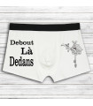 Boxer Homme Humour "Corbeau : Debout Là Dedans !" - Polyester Élastique