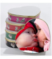 Photo sur boite à gateaux forme coeur