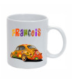 Mug Personnalisé Prénom "Coccinelle Rétro" - Style Années 60
