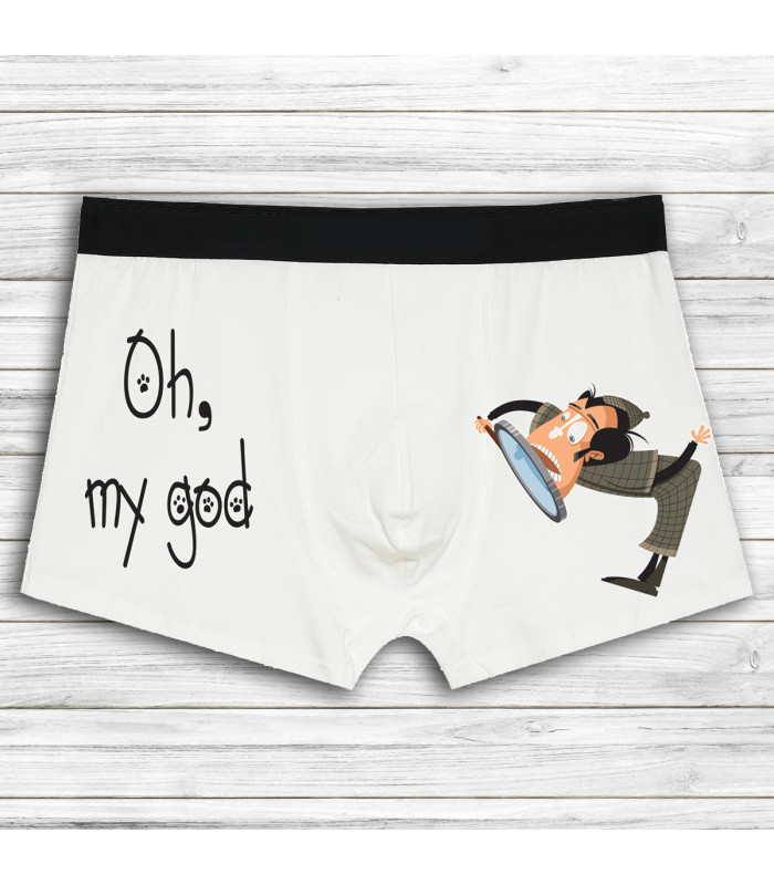 Boxer Homme Rigolo Sherlock Holmes Loupe – Humour Anglais