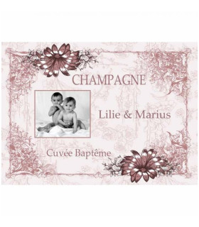 Etiquette de champagne vintage originale