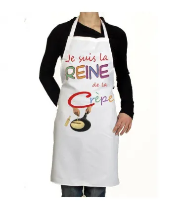 tablier de cuisine humoristique sur les crepes